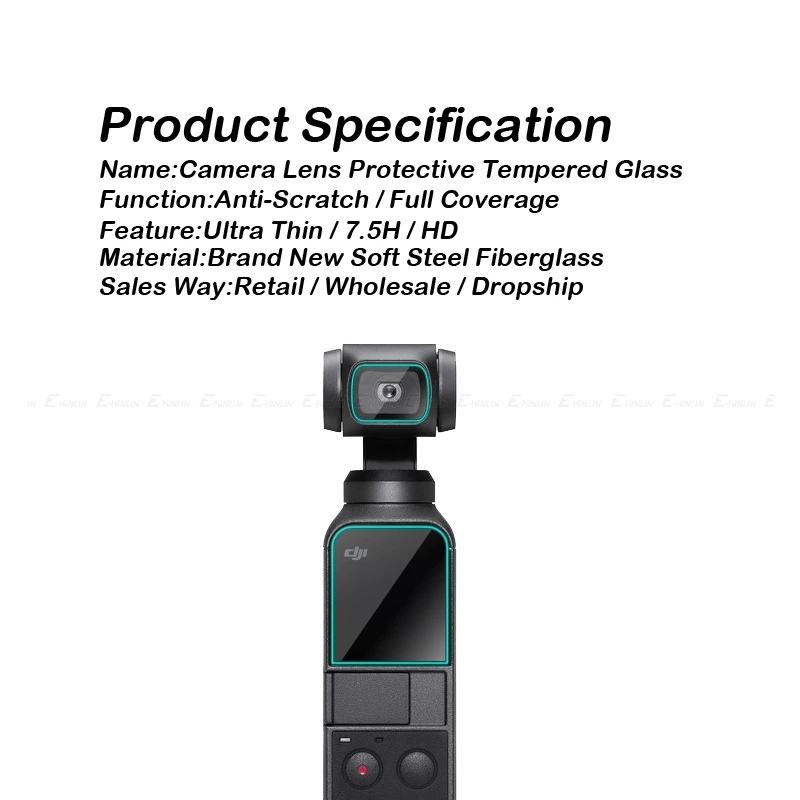 Защитная пленка для задней камеры Dji Osmo Pocket из закаленного стекла