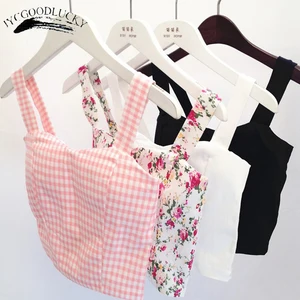 Укороченный Топ, короткая майка, Женский Топ, милый цветочный топ, укроп, 2019, черный, сексуальные короткие топы, майка, женское Бюстье