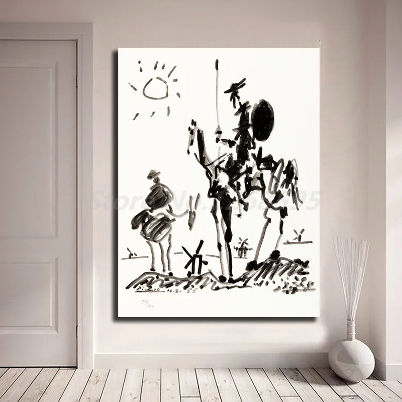 Настенный плакат Don Quixote от Пабло Пикассо HD Художественная печать на холсте