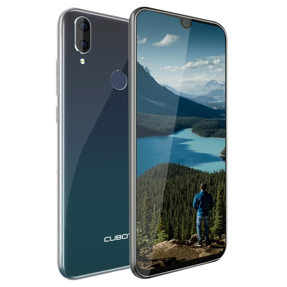 Cubot R19 Android 9,0 19:9, 3 ГБ, 32 ГБ, четырехъядерный смартфон с отпечатком пальца, экран 5,71 дюйма, двойная задняя камера, распознавание лица, мобильный телефон