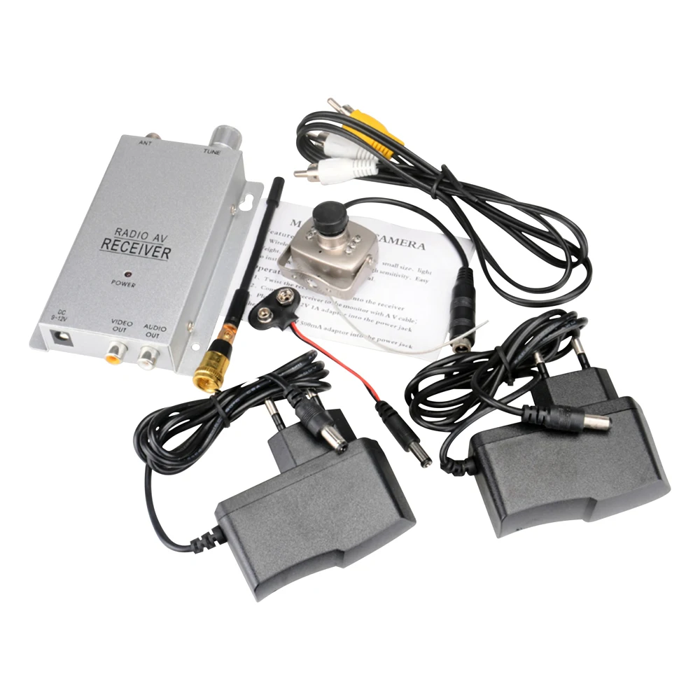 6LED Мини беспроводной комплект видеонаблюдения 1 2 г Цвет CMOS CCTV безопасности AV