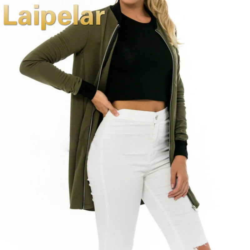 Laipelar короткая средней длины Осенняя Базовая куртка-бомбер женская цветная