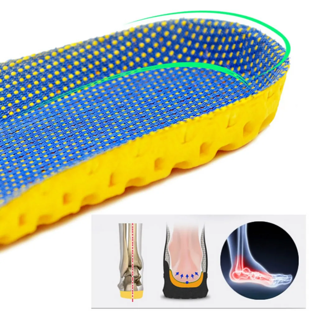 

HOT SALELight Weight Breathable orthopedic insoles Deodorant Shoes Running Cushion Insoles for Shoes Pad Solid para los pies