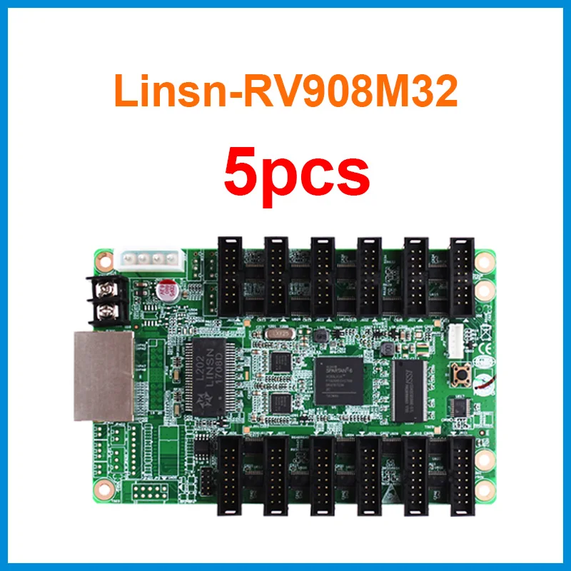 5pcs Linsn Studio RV908M32 LED Display Control System Receiving Card Support Static 1/2 1/4 1/8 1/16 1/32 Scan Work with TS802D