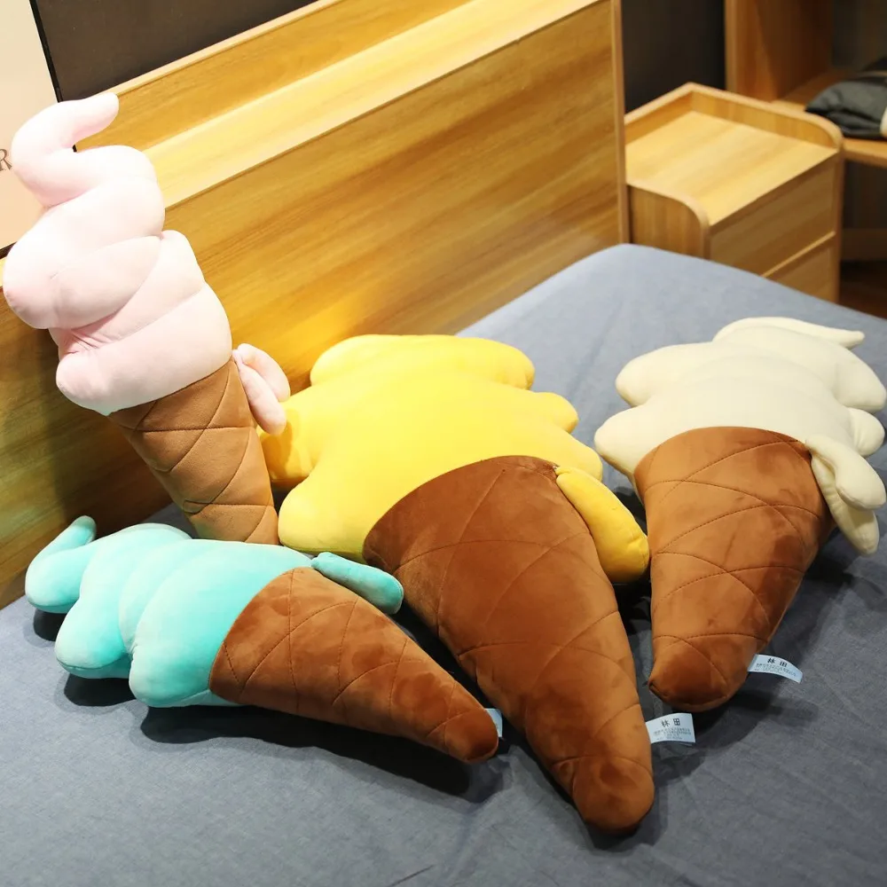 Конфеты Мороженое Plushie летние закуски подушки в виде продуктов креативный реалистичный Декор Подушка желтый розовый синий белый дети девочки женщины подарок