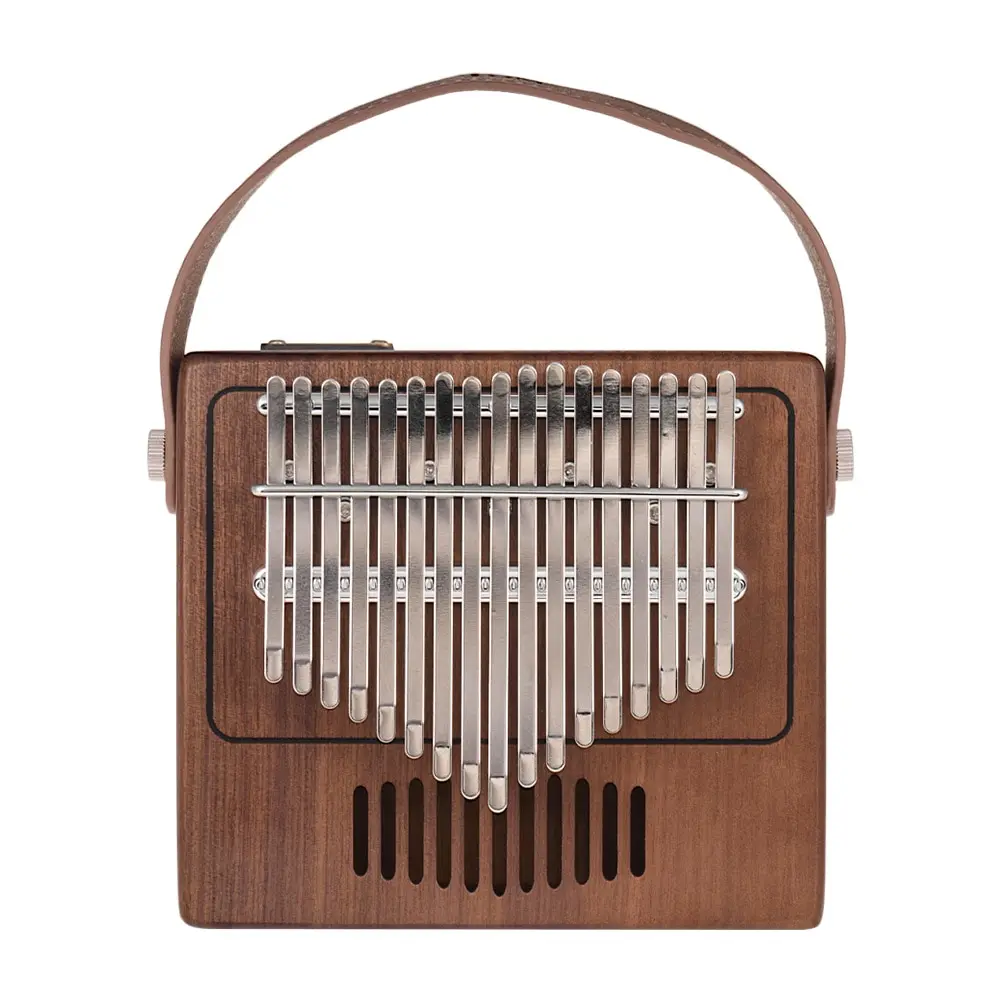 

Пианино для большого пальца Tom 17-Key Kalimba Mbira Sanza ореховая Массив дерева с сумкой для переноски наклейки для музыкальных нот настраиваемый моло...