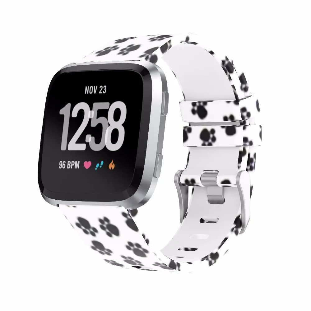 Bemorcabo для Fitbit Versa Bands милый цветочный сменный ремешок Браслет Смарт часы женщин и