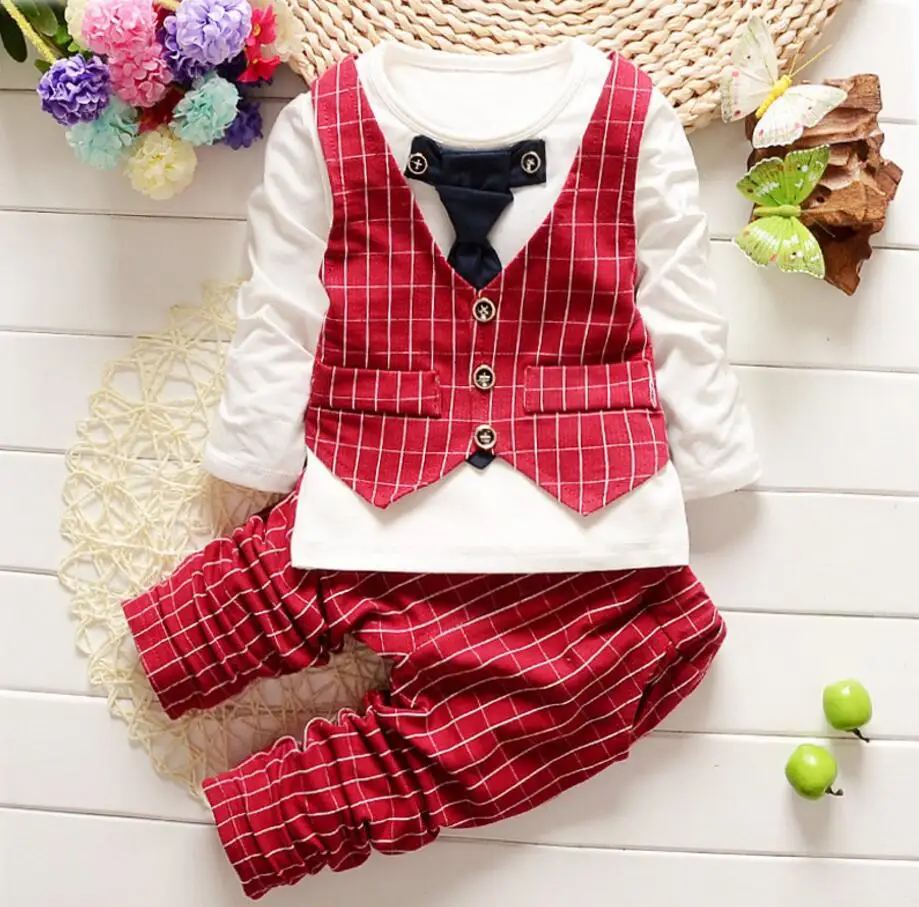 Комплект из 2 предметов для маленьких мальчиков комбинезон на подтяжках + жилет