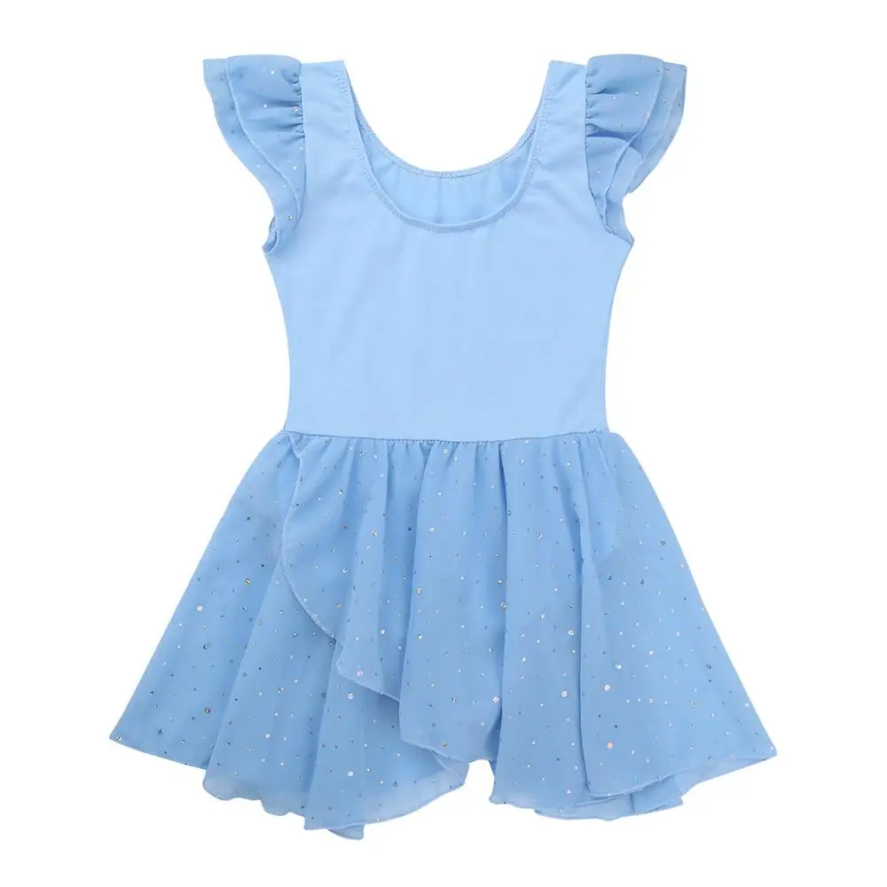 Детское блестящее платье-пачка для занятий балетом и гимнастикой девочек