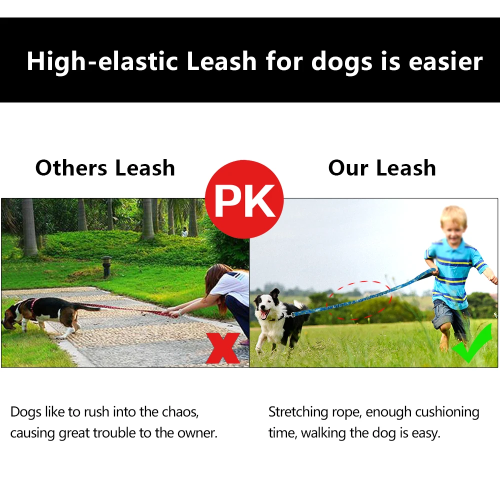 US Army Tactical Dog Leash Military Bungee Elastic Nylon Pet Walking Training Leads Belt For K9 Large Dogs Pitbull | Дом и сад