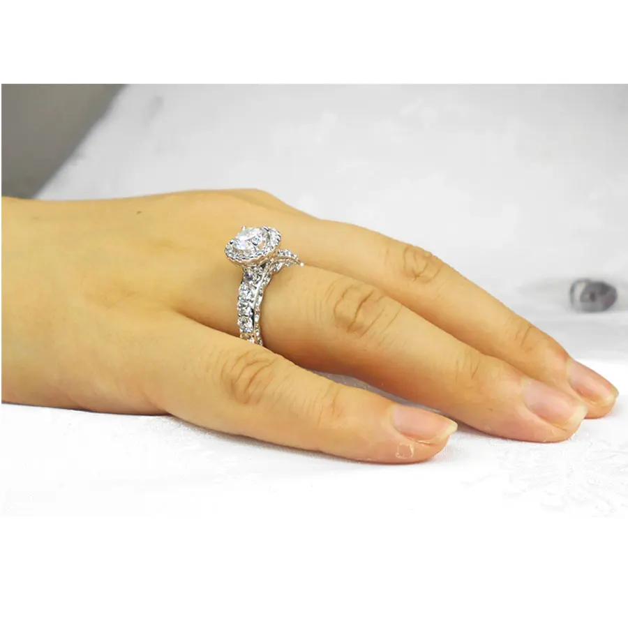 Винтажные обручальные кольца с фианитами для женщин Bague Свадебные оптовая HQ |