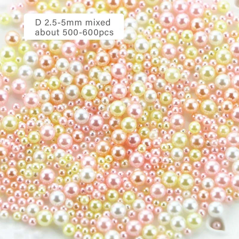 500-600pcs Mix Fish bowl Beads Slime Supplies DIY Glitter Pearls Filler Fluffy Decoration Color Gradient Accessories | Игрушки и хобби