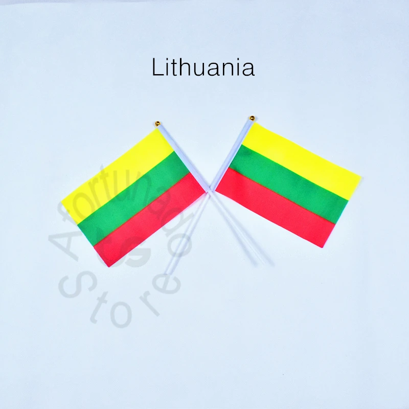 Литва баннер, флаг 14*21 см ручной развевающийся Национальный флаг для домашнего декора баннер, флаг