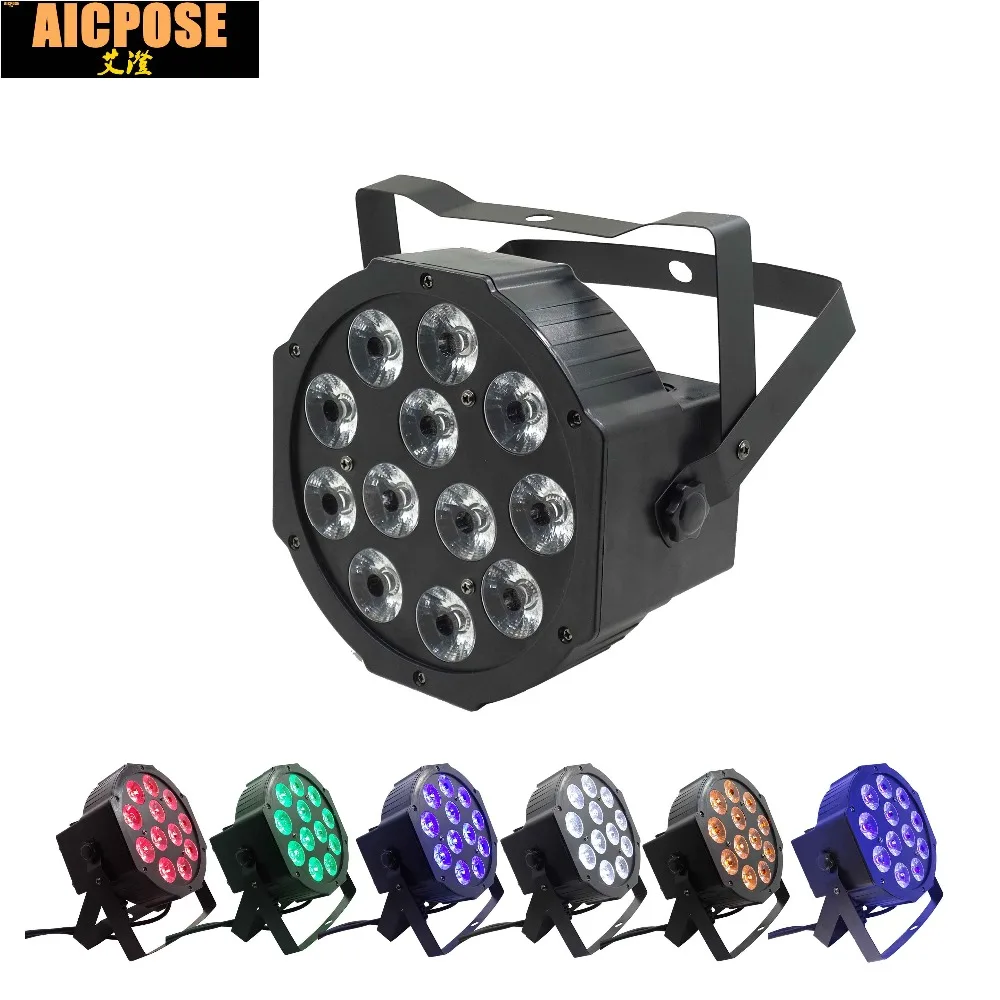 12x12 Вт led Par Светильник s RGBWA UV 6в1 плоский par led dmx512 управление может Par 64 Светодиодный точечный светильник dj проектор мыть светильник ing сценический светильник