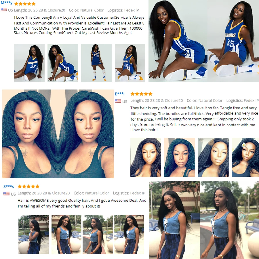 

ALIPOP Pre Plucked Peruvian Kinky Straight Lace Frontal Closure With Baby Hair Remy Human Hair Natural Hairline Natural Black 1B