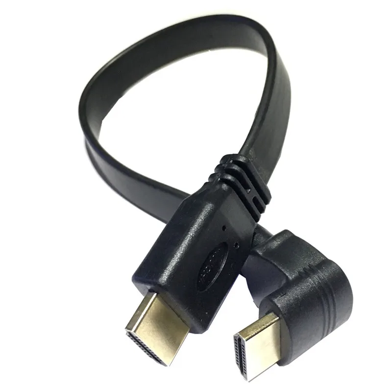 Плоский тонкий Высокоскоростной HDMI удлинитель A папа 90 градусов вверх/вниз