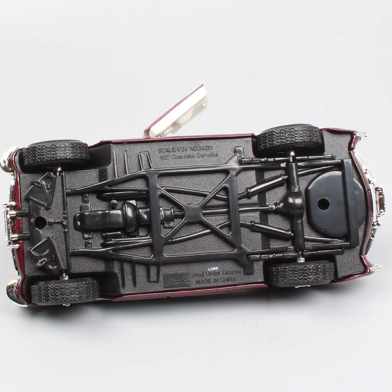 1:24 Масштаб дорожный знак винтаж 1957 Chevrolet Corvette Chevy Vette Sting Ray Diecasts& автомобили-модельная игрушка хобби Металл Мальчики