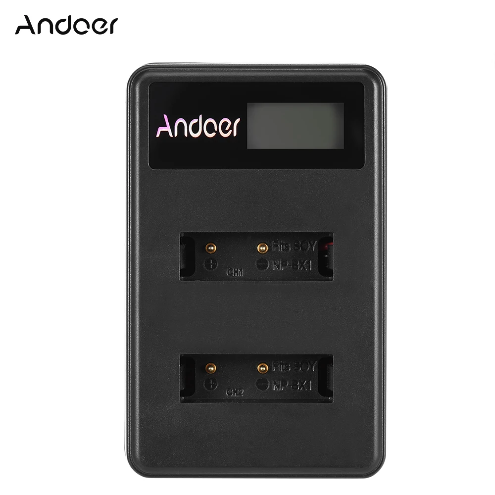 Высококачественное мини портативное зарядное устройство Andoer с двумя слотами и