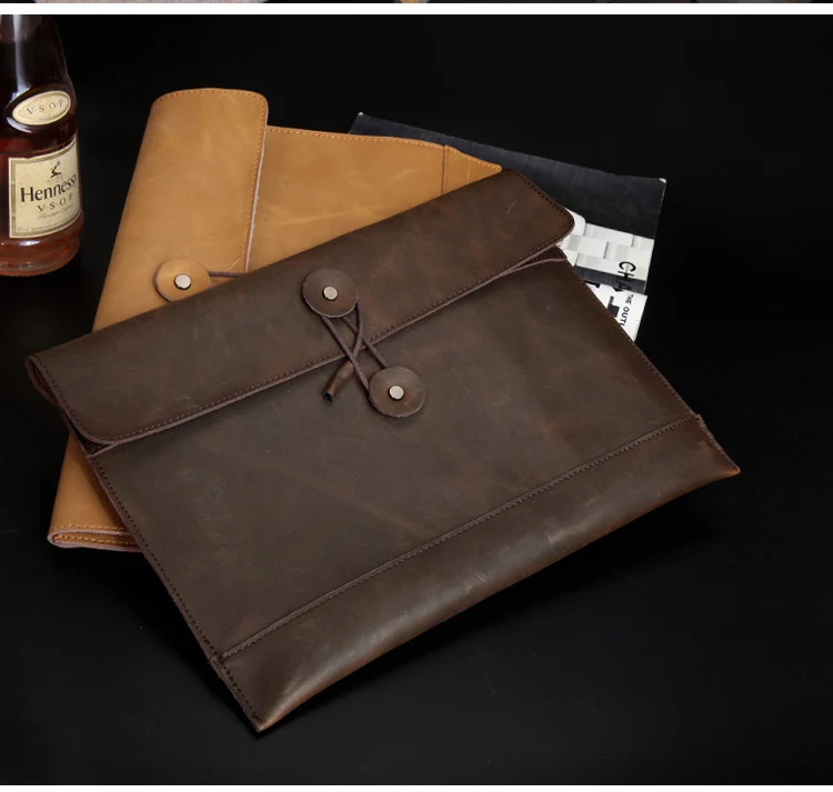 Папка А4 из натуральной кожи для бизнес конференций портфель документов