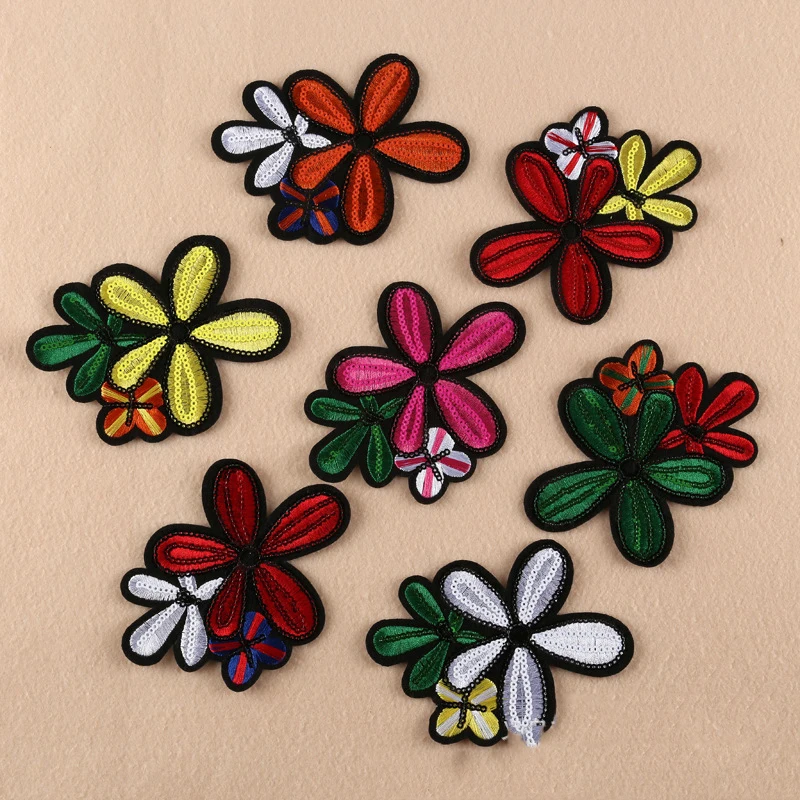 10 шт. патчи с блестками и цветами для одежды|Заплатки| |