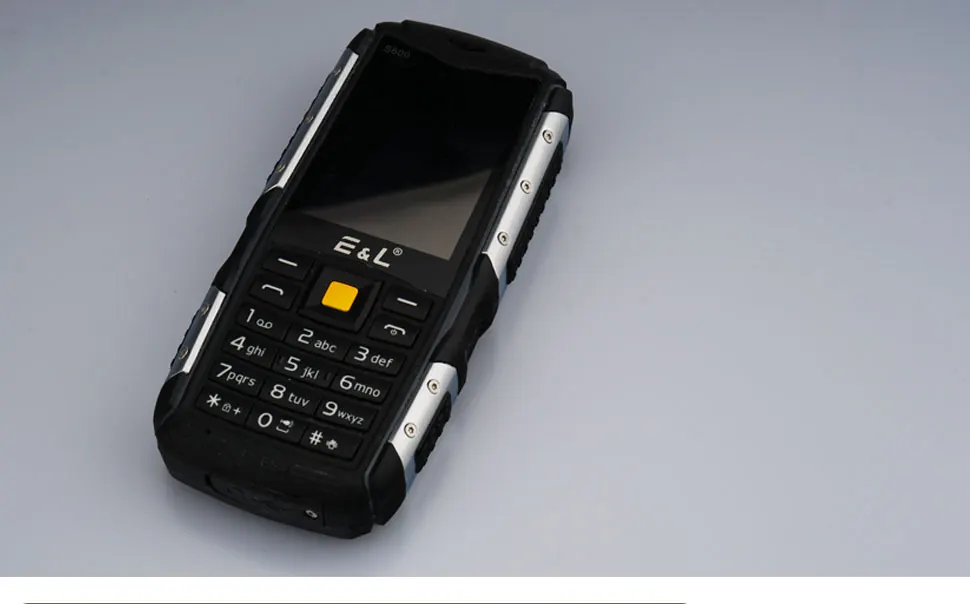 KENXINDA E& L S600 IP68 одночастотный разблокированный телефон 2," экран Две sim-карты большой динамик фонарик FM водонепроницаемый прочный мобильный телефон
