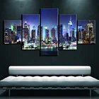 Абстрактная декоративная настенная Модульная картина, 5 панелей, Нью-Йорк каркас, Картина на холсте для гостиной, спальни, принты