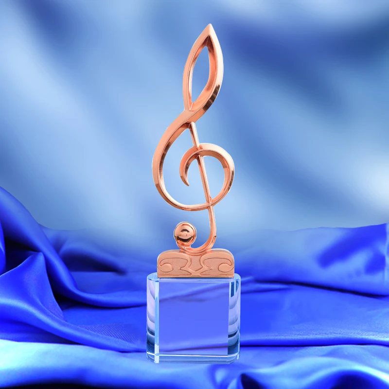 Новый дизайн Музыкальная нота в форме металлического трофей музыкальные