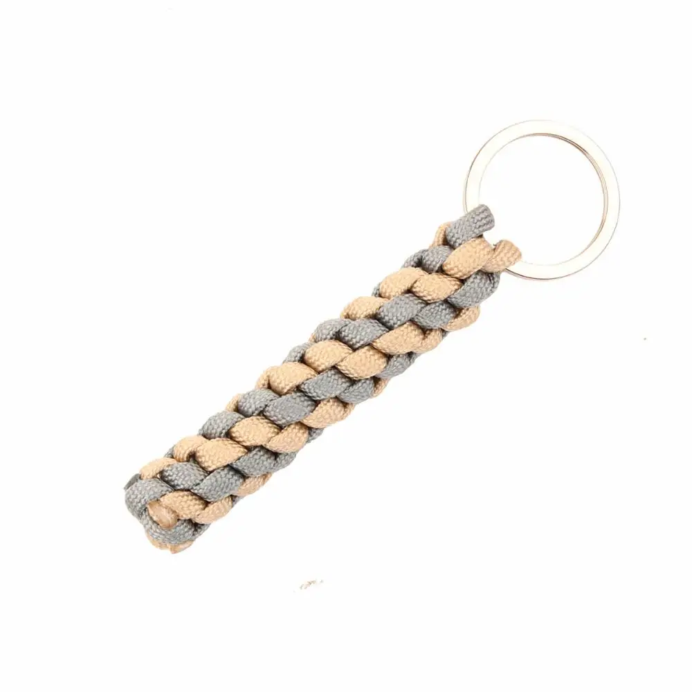 beige and gray CAMPINGSKY Паракорд Браслет 550 Паракорд брелок для кемпинга на открытом воздухе выживания Оборудование парашютный Шнур Веревка Брелок - Цвет: beige and gray