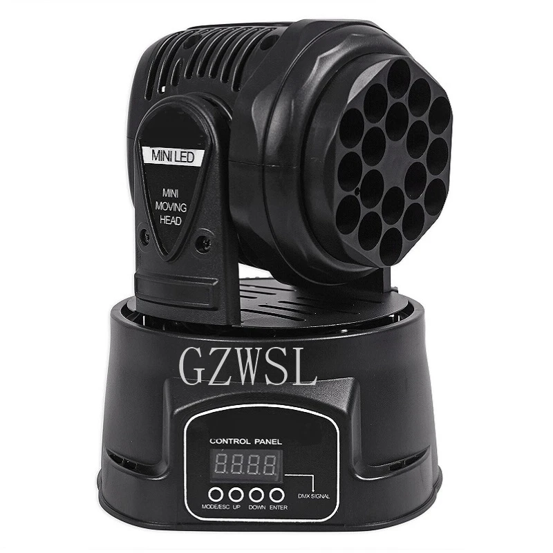 DMX 512 маленький 18*3 Вт RGB светодиодный Moving Head мыть для клуба диско/концерта | Лампы и