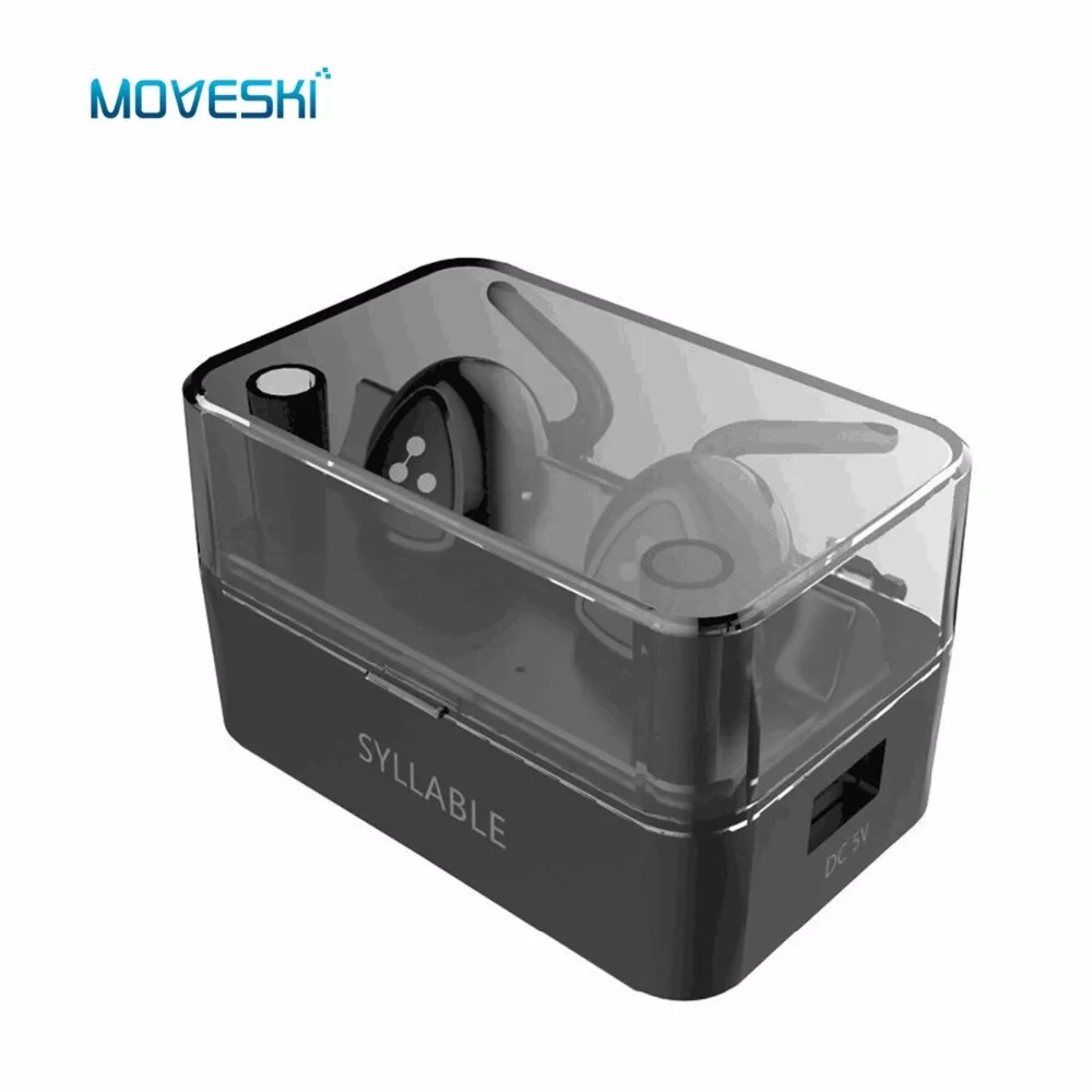 Беспроводные bluetooth наушники Moveski D900 мини водонепроницаемые невидимые с