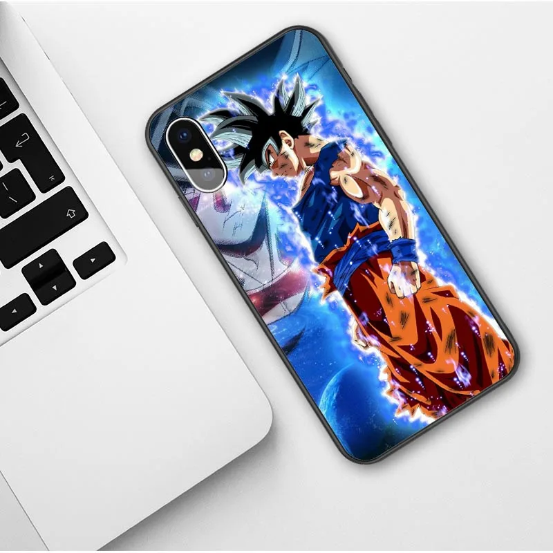 Dragon Ball Z Super DBZ Goku черный чехол для iPhone X XR XS MAX 8 Plus 7 6 6s plus 5S SE телефона мягкий ТПУ