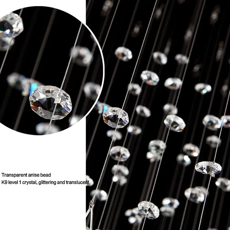 LED K9 Современные хрустальные люстры светильники дуплекс лестница приспособление