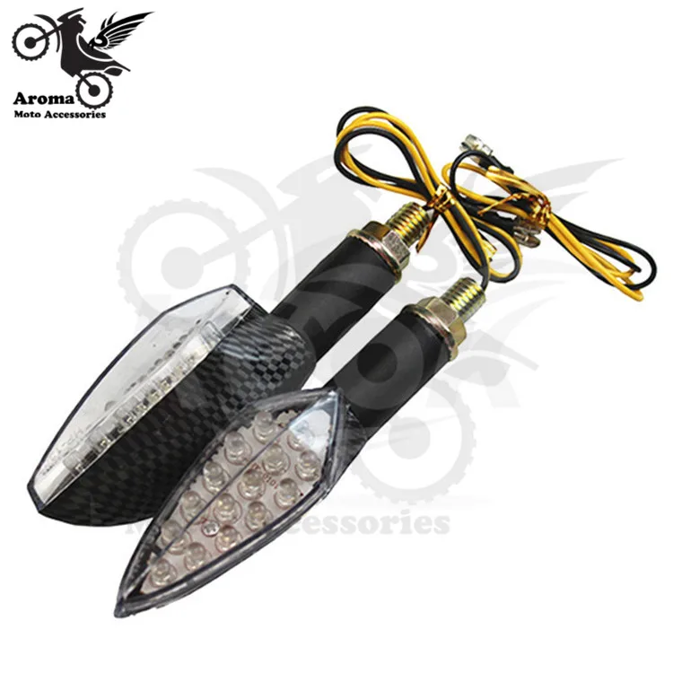 hot carbon fibre color motorcycle accessories motorbike turn signal light for KTM LED motocross indicator dirt pit bike flashers |