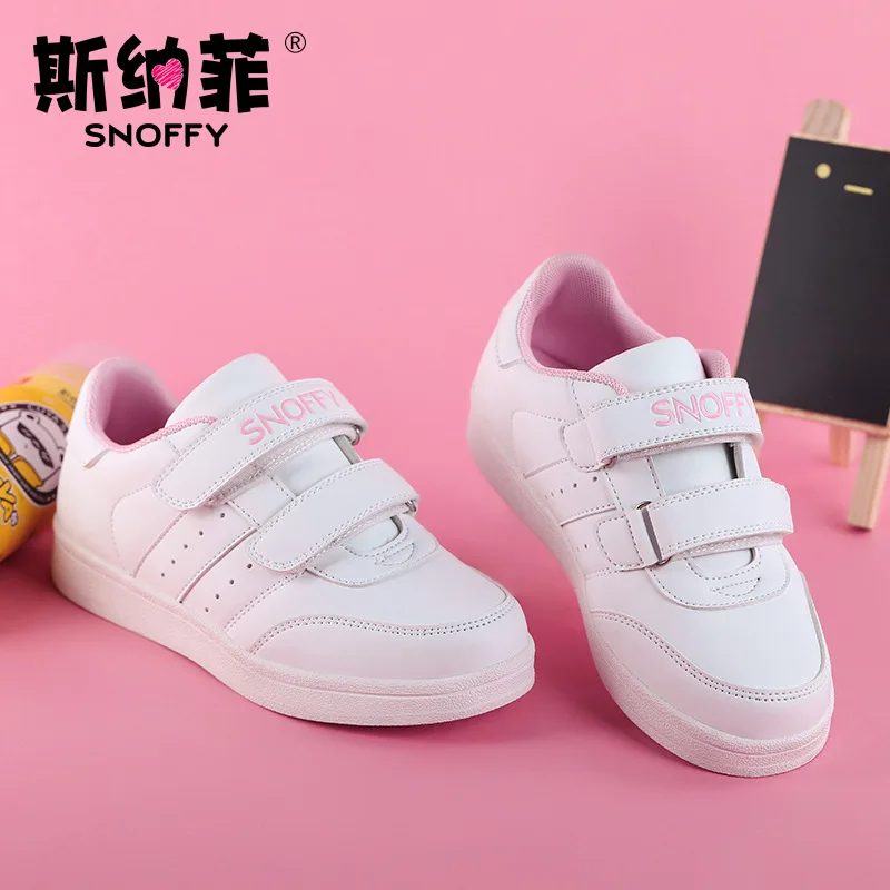 

Children White Shoes Spring Boys Girls Sneaker PU Leather Casual Boat Shoes Outdoor Kids Sports Shoes TX154