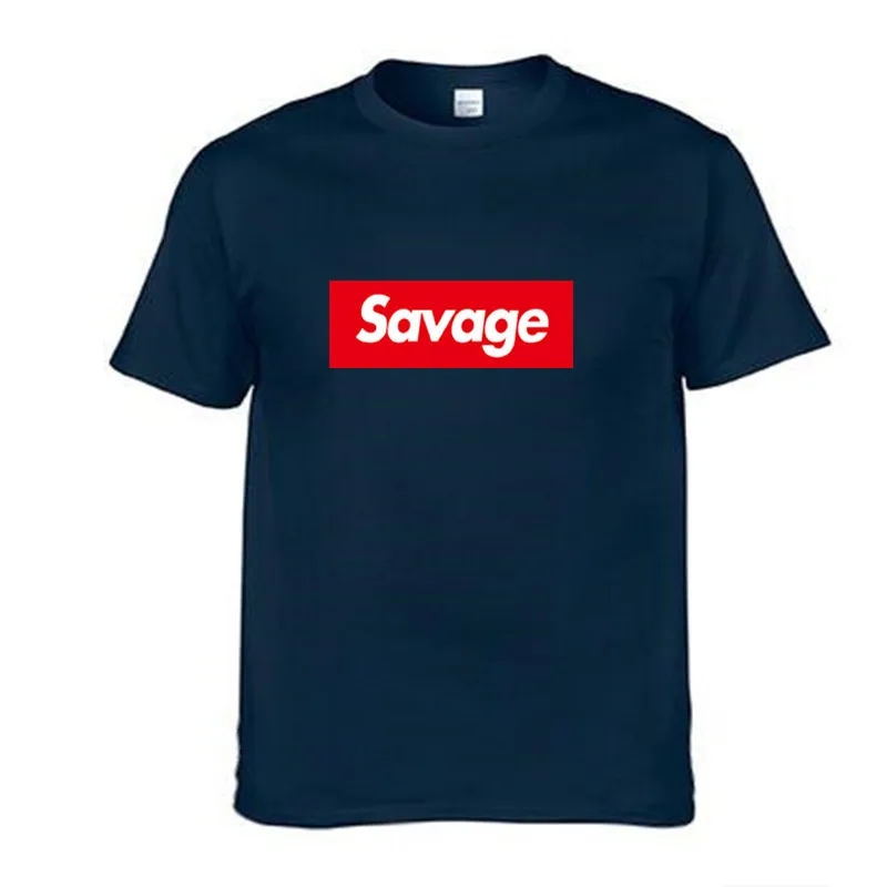 Mens suprem t shirts Savage T Shirt Parody No Heart X Mode Slaughter Gang ATL 100% Cotton short sleeved t-shirt Homme | Мужская одежда