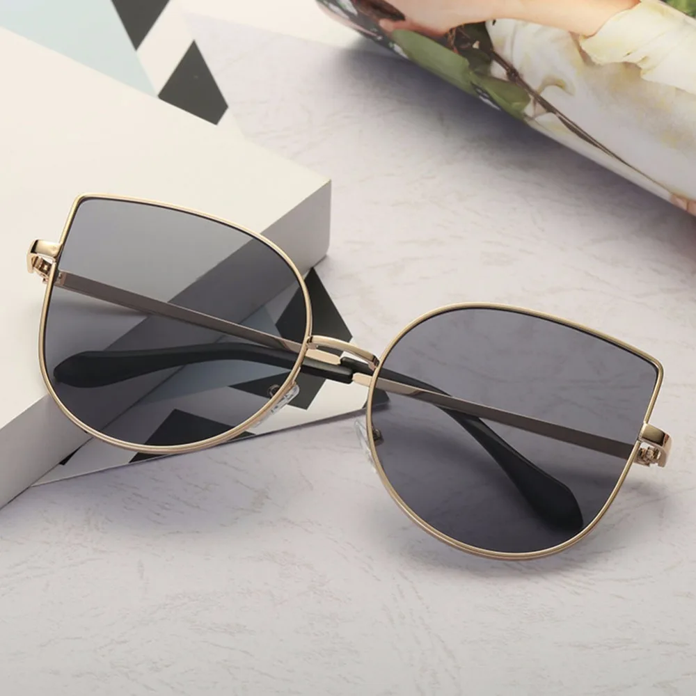 Женские солнцезащитные очки с градиентной оправой в стиле ретро|cat sunglasses|sun