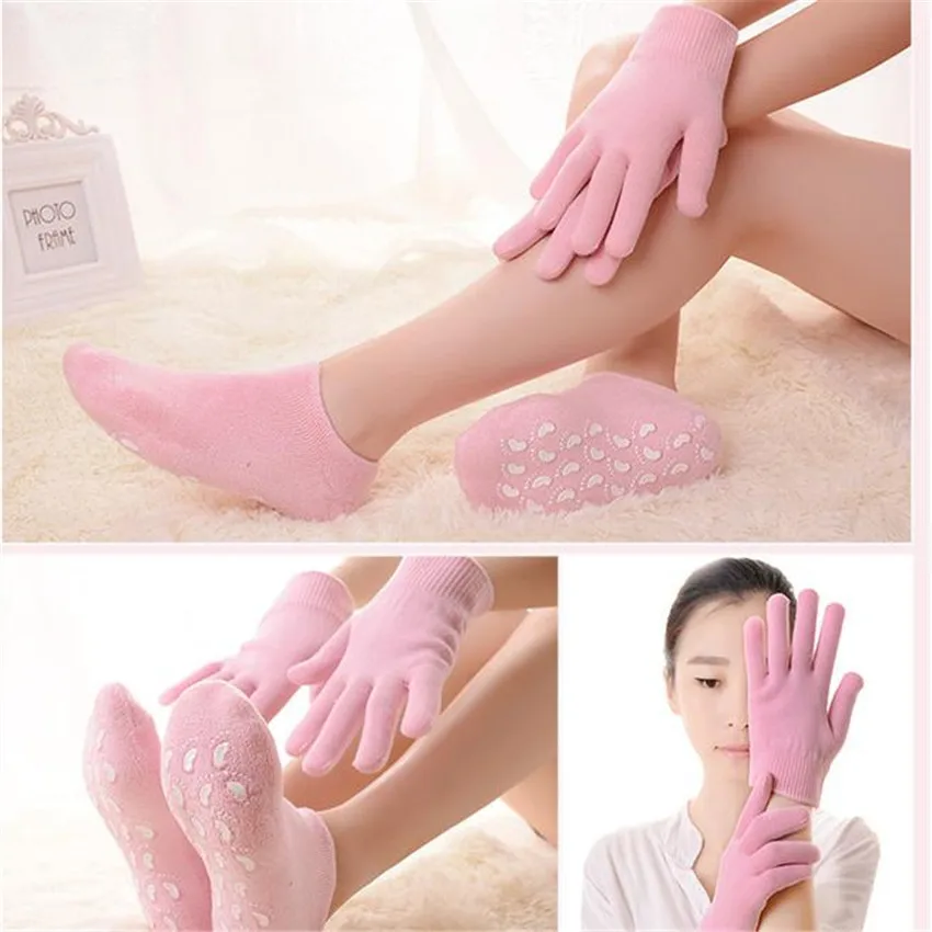 Многоразовые гель содержащие спа носки и перчатки увлажняющий отбеливающий