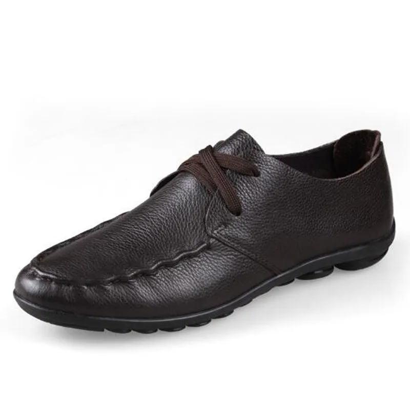 High Quality Cow Leather men's shoes Handmade Casual Loafers Classic Fashion Low-top Business Men's Shoes Driving Men | Обувь