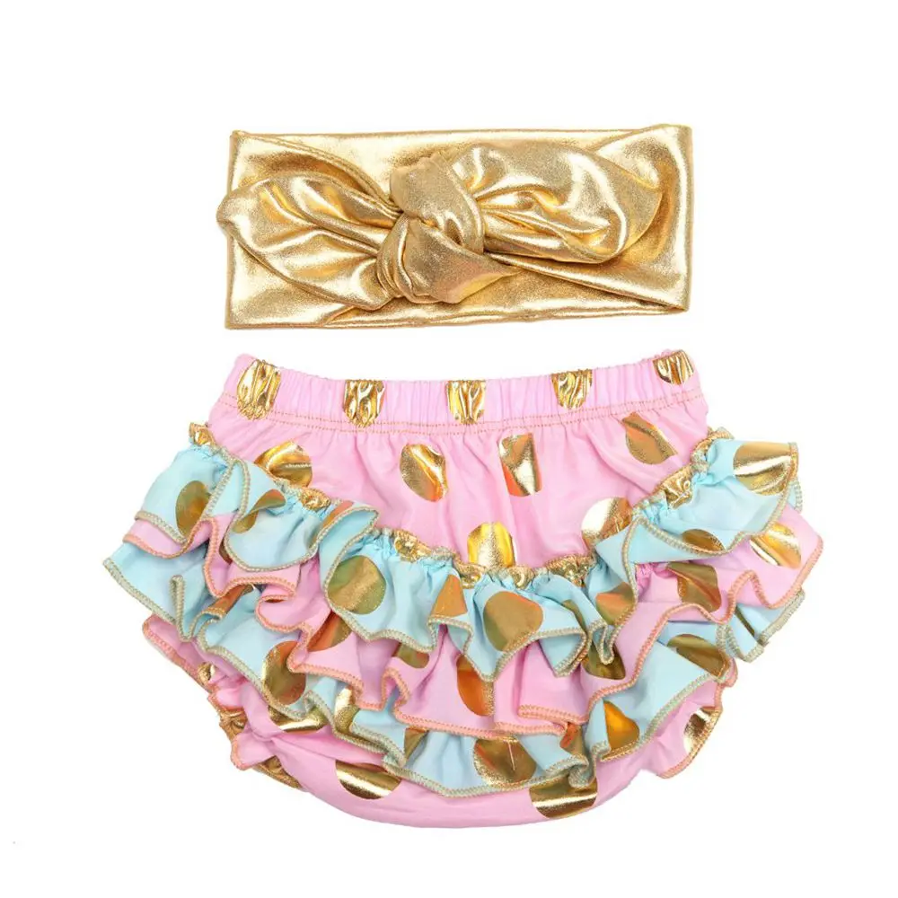 Комплект шароваров для маленьких девочек на 1 день рождения накидка подгузник с