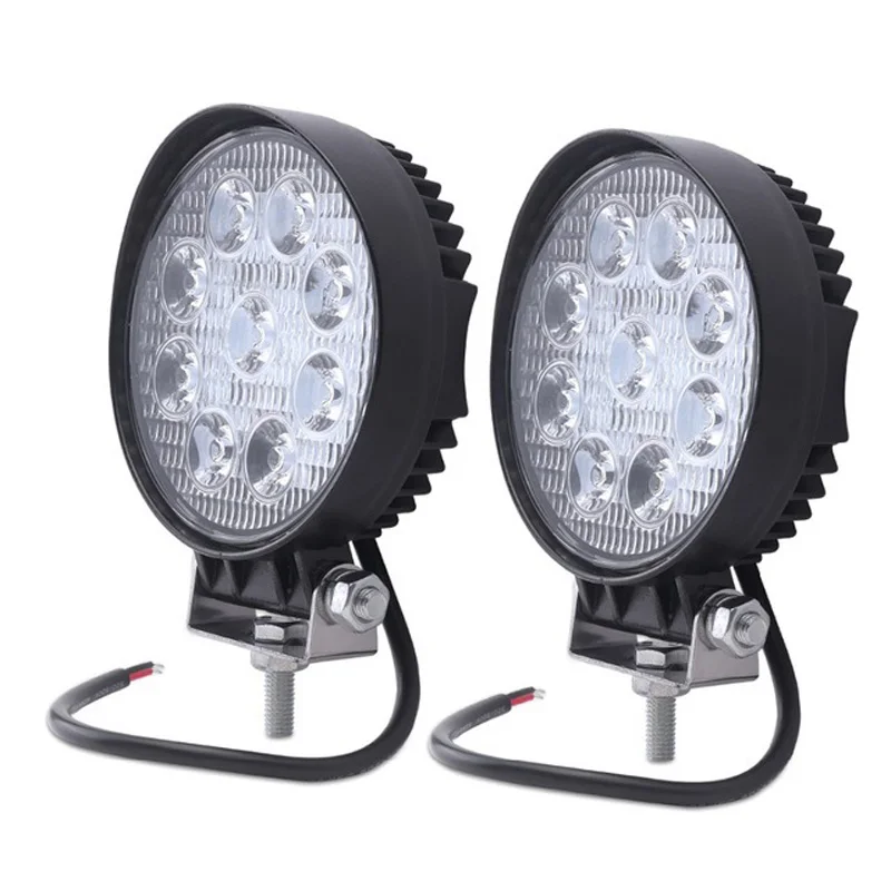 

Led Work Light 27W 6500K Led Driving Light Waterproof Round Led Spotlight for Car Offroad 4x4 SUV ATV Motorcycle Auto Spotlight