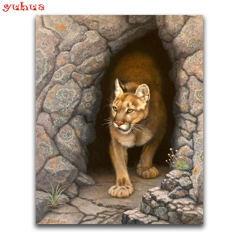 Полная круглая Алмазная мозаика с изображением кота 5D DIY картина тигра полная