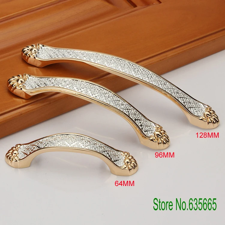 128MM Modern Furniture Handles Hardware Knob Gold Silver Drawer Wardrobe Kitchen Cabinets Cupboard Sliding Door Push Pull Handle |