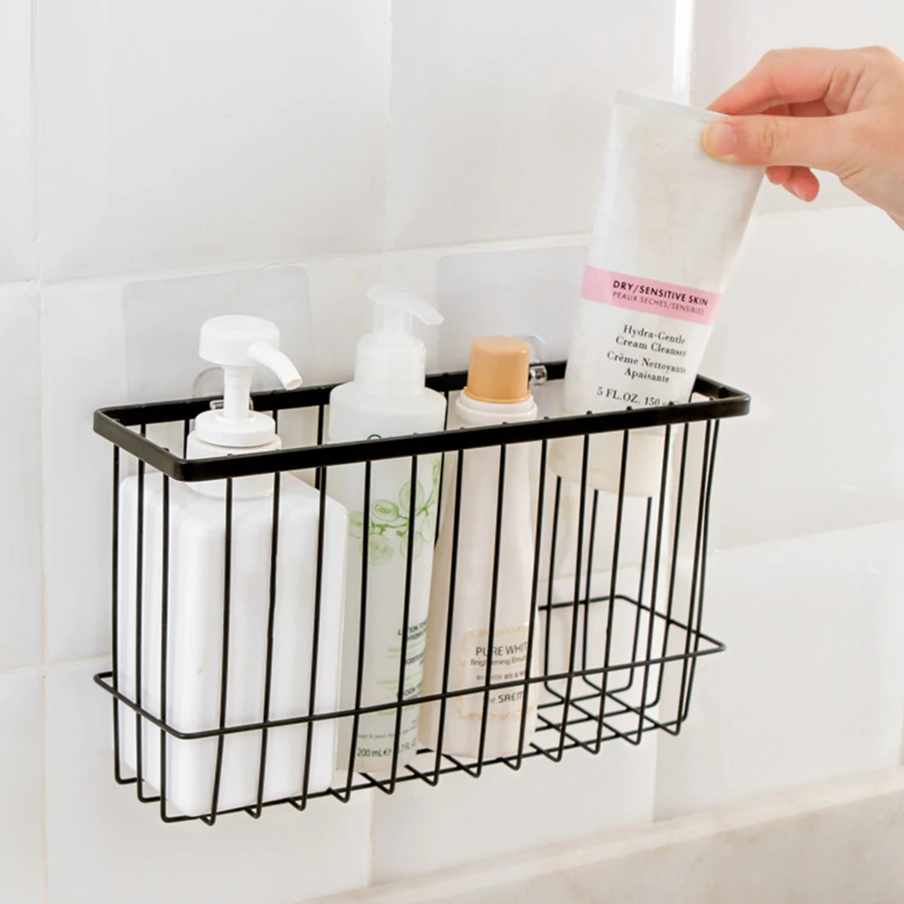 Кухонный Органайзер с креплениями настенный присоска корзина для ванной комнаты