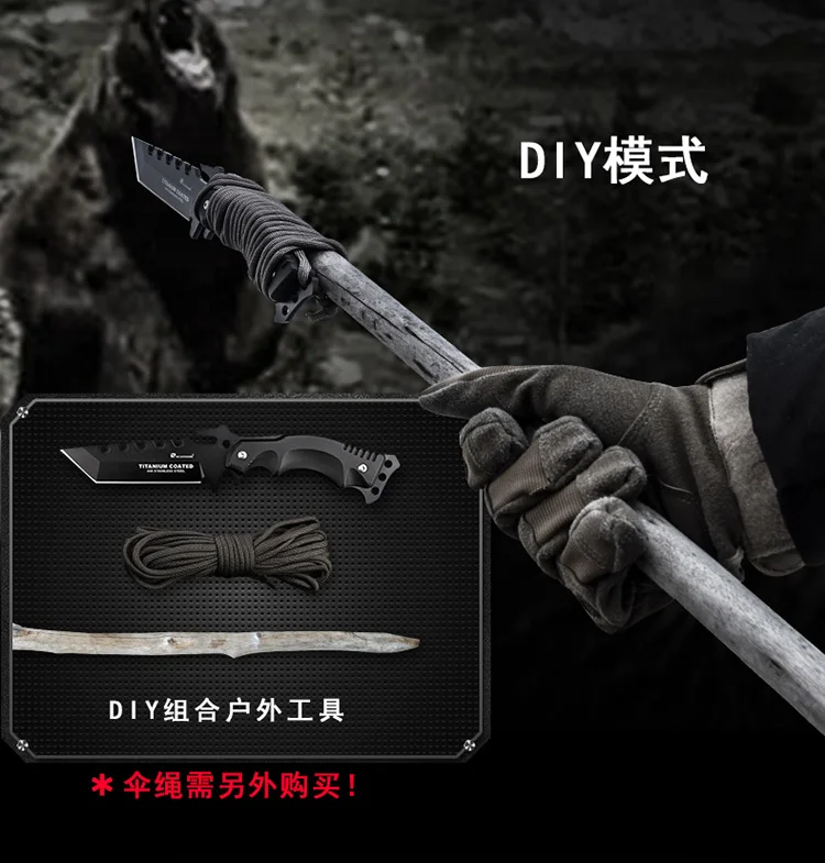 HX DOTDOORS D-199 нож для улицы, Военный нож для самообороны, прямой нож для спецназа, нож для выживания, портативный меч