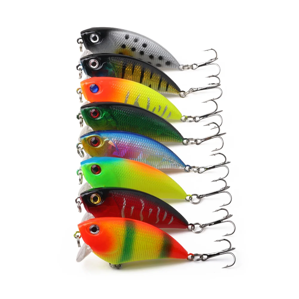 HENGJIA 8 шт Crankbait VIB рыболовные приманки твердый воблер искусственная приманка 5 см 6