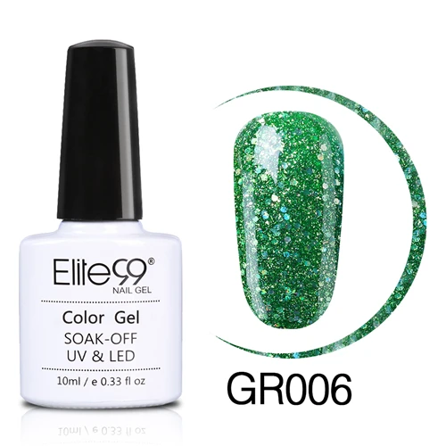006 Elite99 Soak Off Green Series Гель-лак 10 мл Светодиодный УФ-гель лак для ногтей Праймер УФ гель лак для ногтей художественная краска для маникюра - Цвет: 006
