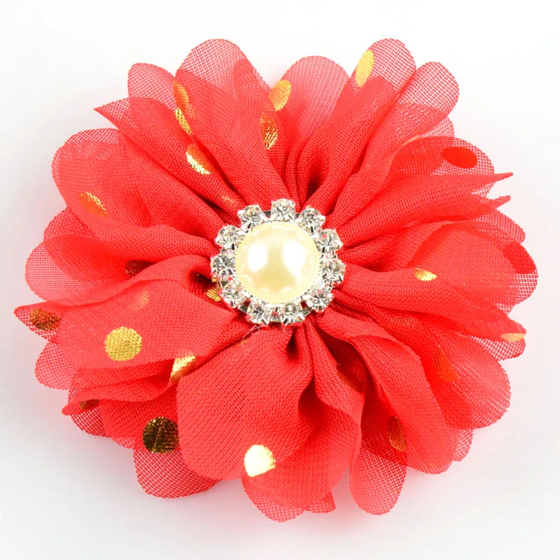 Бесплатная доставка DHL 300 шт./лот хит продаж золотые цветы для волос в горошек с