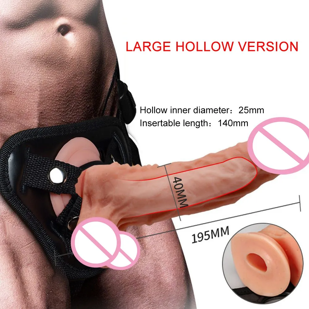 Реалистичный фаллоимитатор на ремешке секс игрушки для пар мужчин безопасный