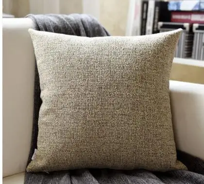 Утолщенная льняная наволочка простой цвет Наволочка на талию для диванных