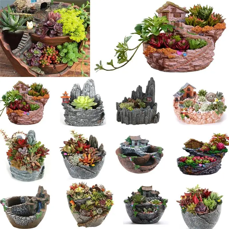 BESTOYARD современный Сказочный Сад DIY бонсай миниатюрный полимерный горшок горшки дача сладкий дом цветочный горшок для суккулентных растений